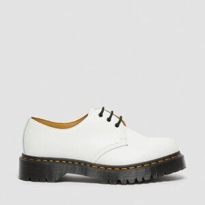 Doc Dr. Martens 3-Eye Bex Oxford Shoes Lug Heel White Leather EU 41 M 8 L 9 NEW